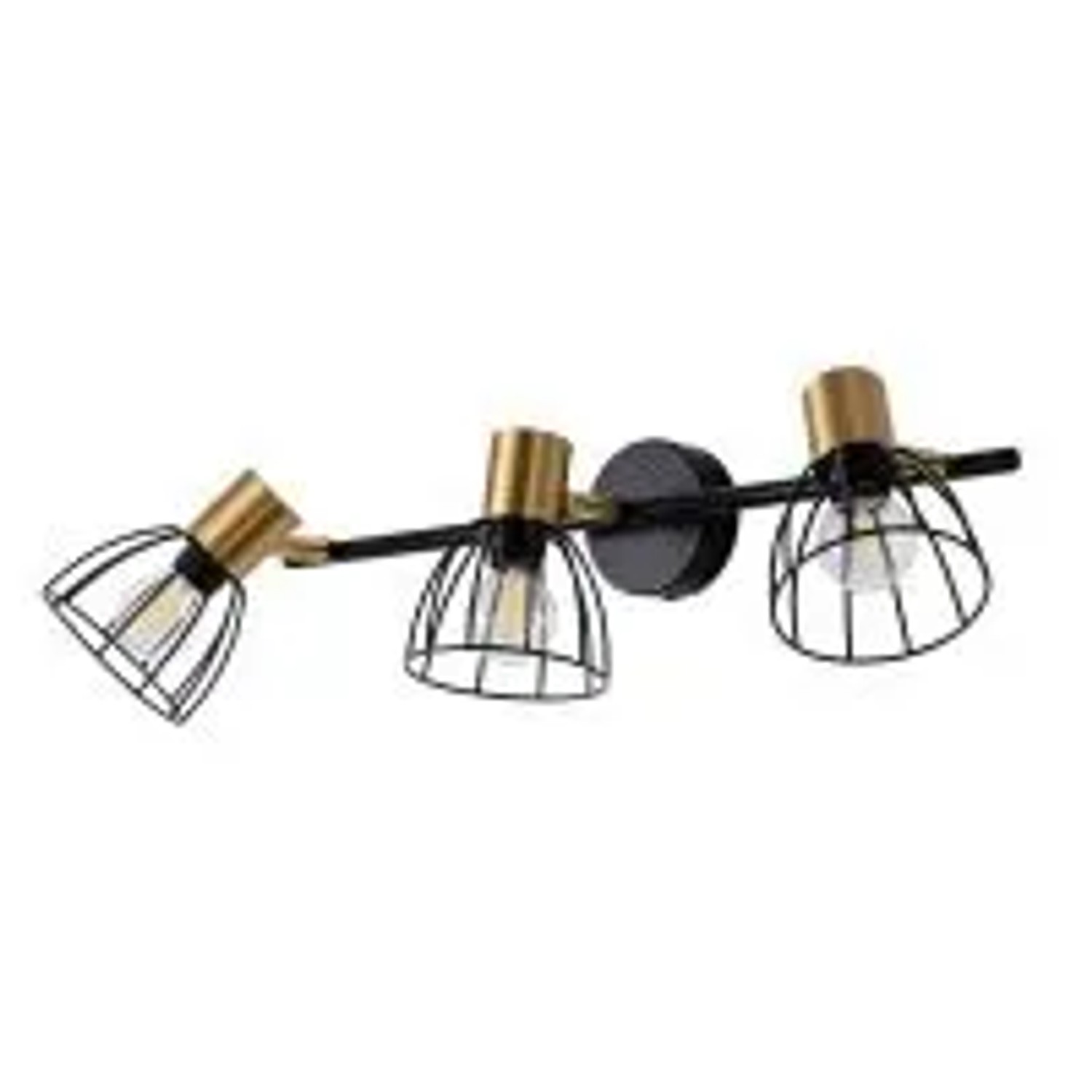 NETTLIFE Vintage-Wandleuchte aus Schwarzem Metall 3xE14 350° VERSTELLBARE Retro-Strahler für Wohnzimmer Flur und Schlafzimmer Ohne Leuchtmittel