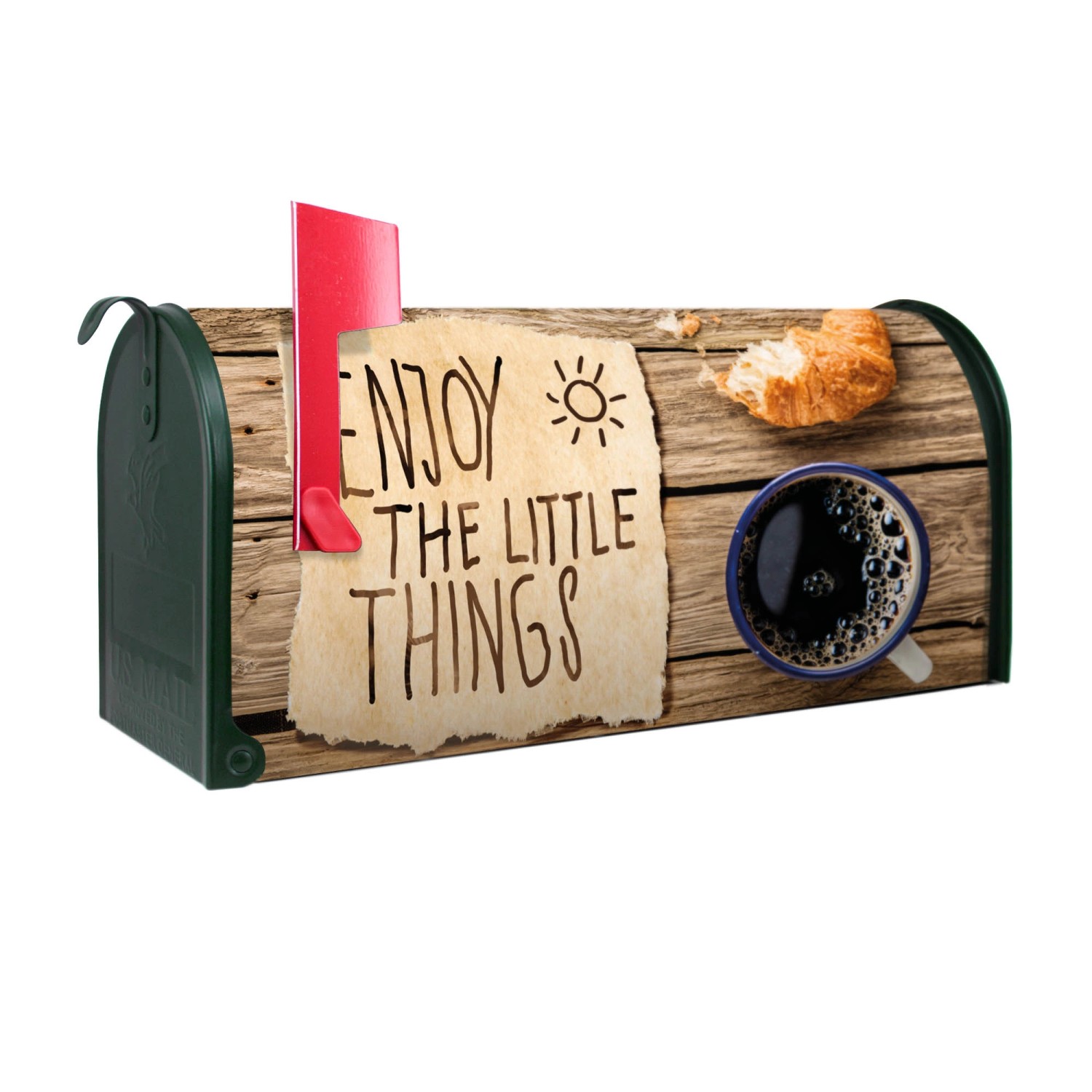 Banjado Amerikanischer Briefkasten Grün 48x22x16cm US Mailbox Letterbox Pos günstig online kaufen