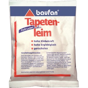 Baufan Tapetenleim 200g, Zellleim für Tapeten mit hoher Klebekraft und Ergiebigkeit.