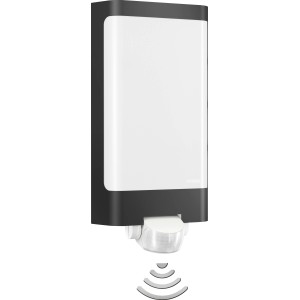 Steinel LED-Außenleuchte L 240 S in Anthrazit mit 180° Bewegungssensor.