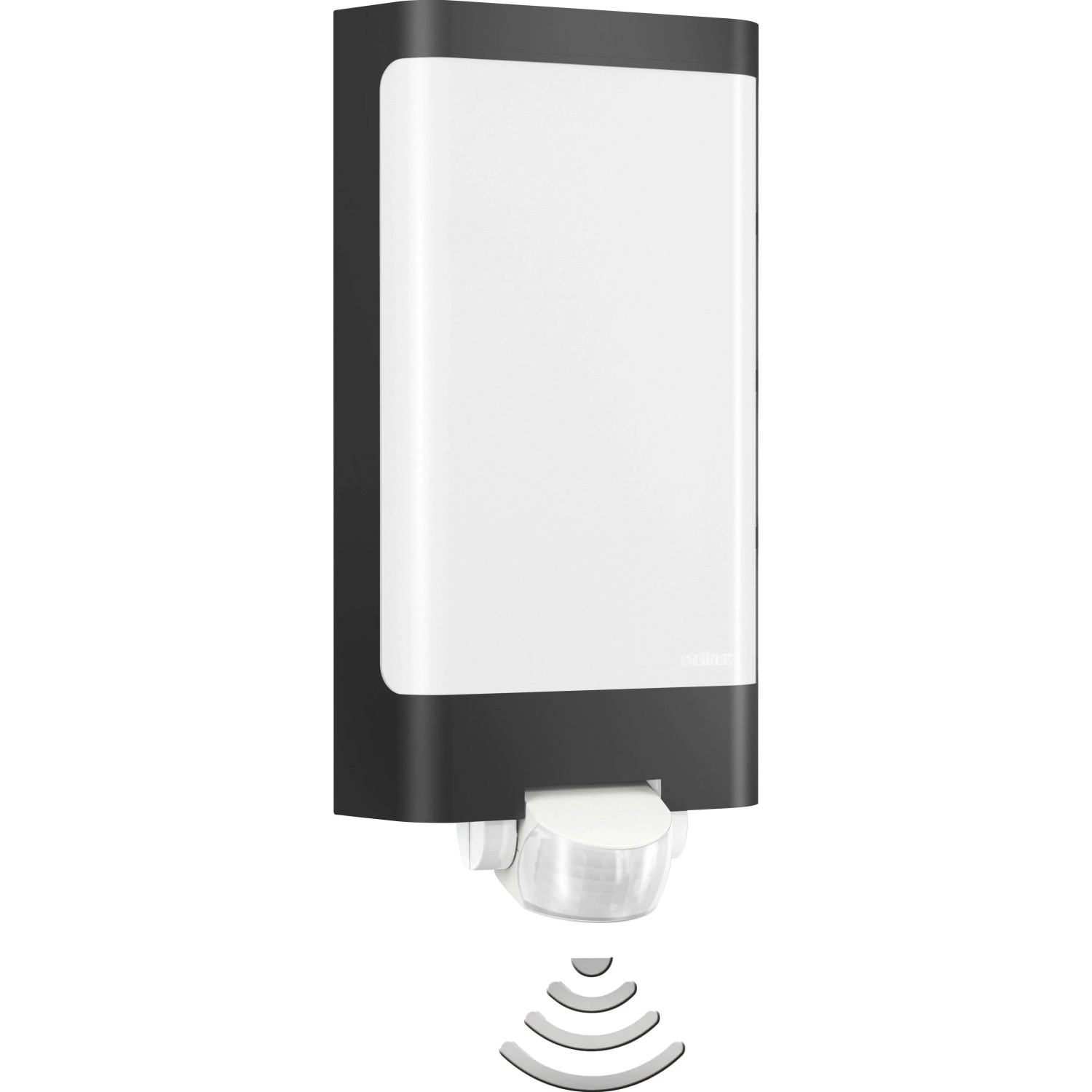 Steinel LED-Außenleuchte L 240 S in Anthrazit mit 180° Bewegungssensor.