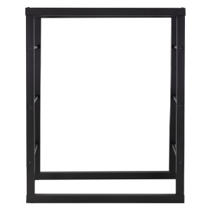 ML-Design Kaminholzregal 80x100x25 cm Rechteckig Schwarz Metall Innen/Außen