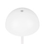 Weiße, matte LED-Tischleuchte Munoz von Reality, Ø 13 cm. Dekorative Lampe mit Touch-Dimmer.