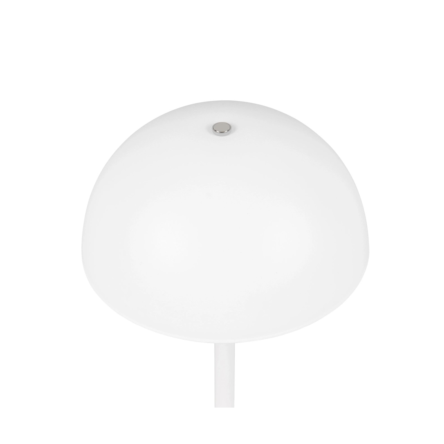 Weiße, matte LED-Tischleuchte Munoz von Reality, Ø 13 cm. Dekorative Lampe mit Touch-Dimmer.
