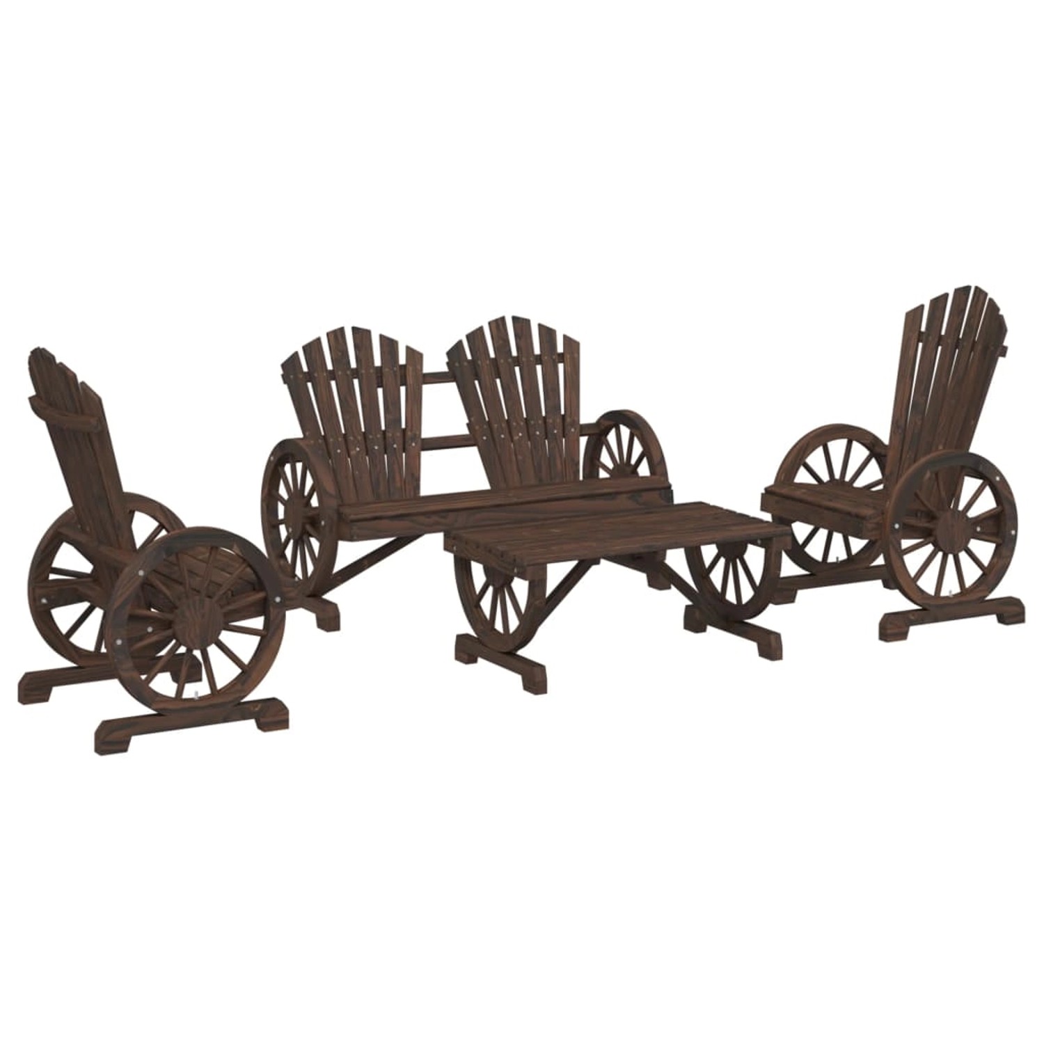 vidaXL 4-Tlg Garten-Lounge-Set Massivholz Tanne 3207126 günstig online kaufen
