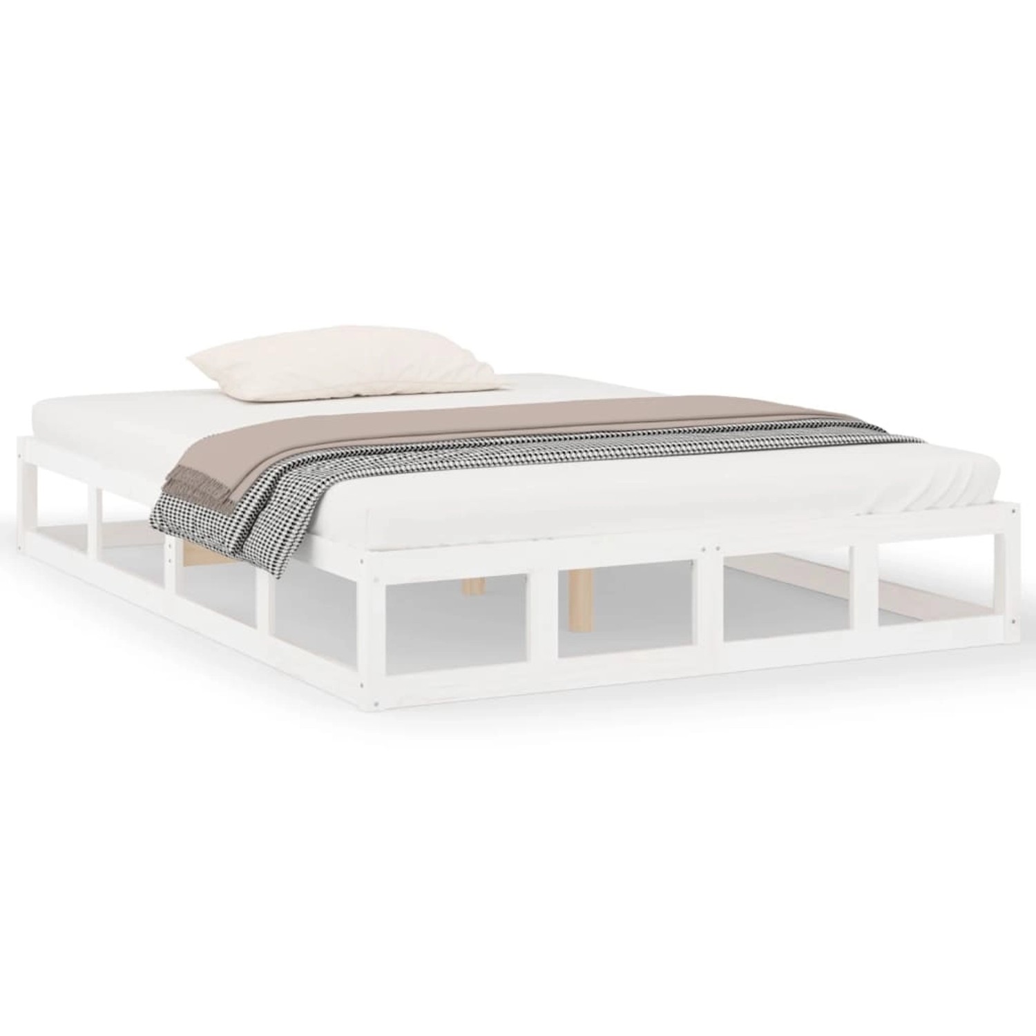 vidaXL Massivholzbett Weiß 200x200 cm 820817 günstig online kaufen