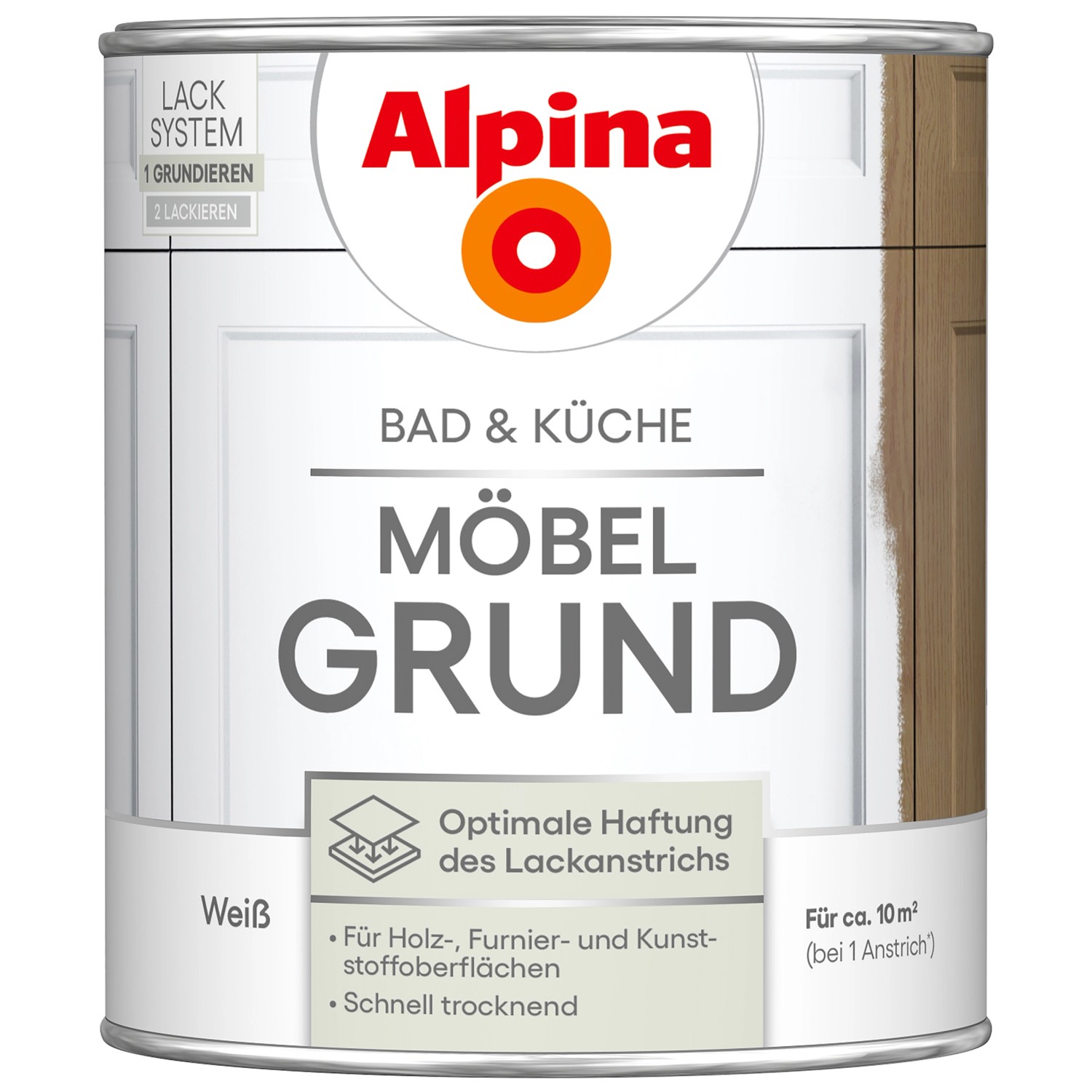 Alpina Möbel-Grund Bad & Küche Weiß 750 ml günstig online kaufen