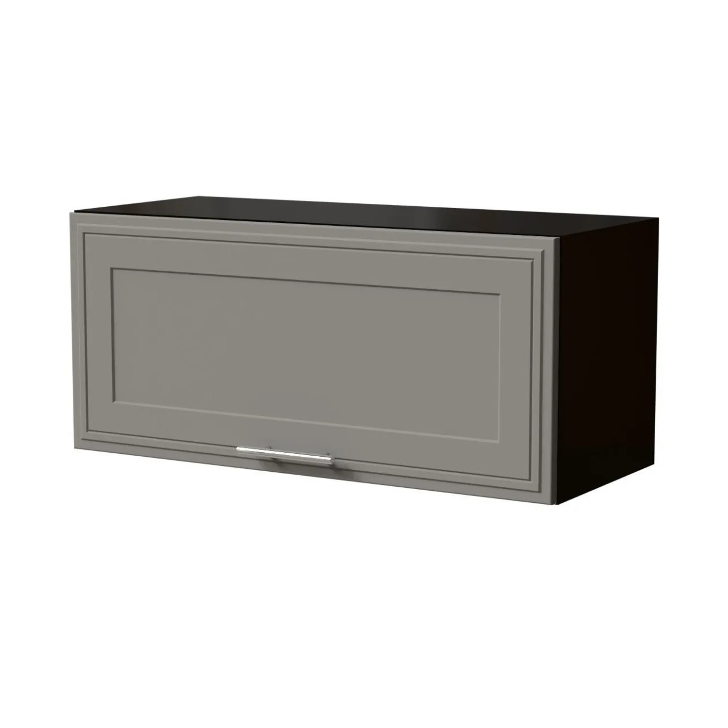 Feldmann-Wohnen Klapphängeschrank Salo W4B/80 Schwarz / Dust Grey Matt 80 / 2,5 / 36cm - mit Gasdruckdämpfer