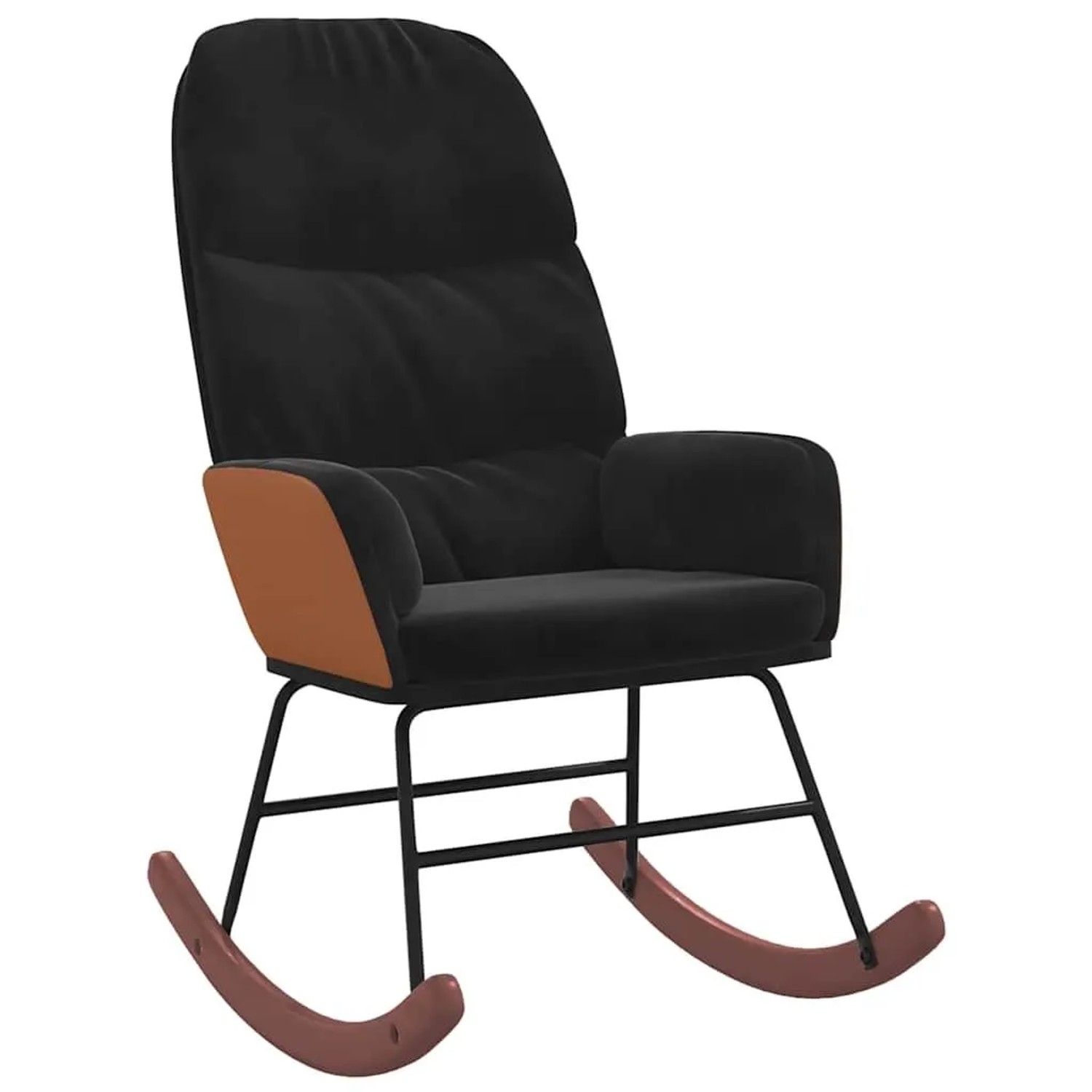 vidaXL Schaukelstuhl Schwarz Samt 4102627 günstig online kaufen