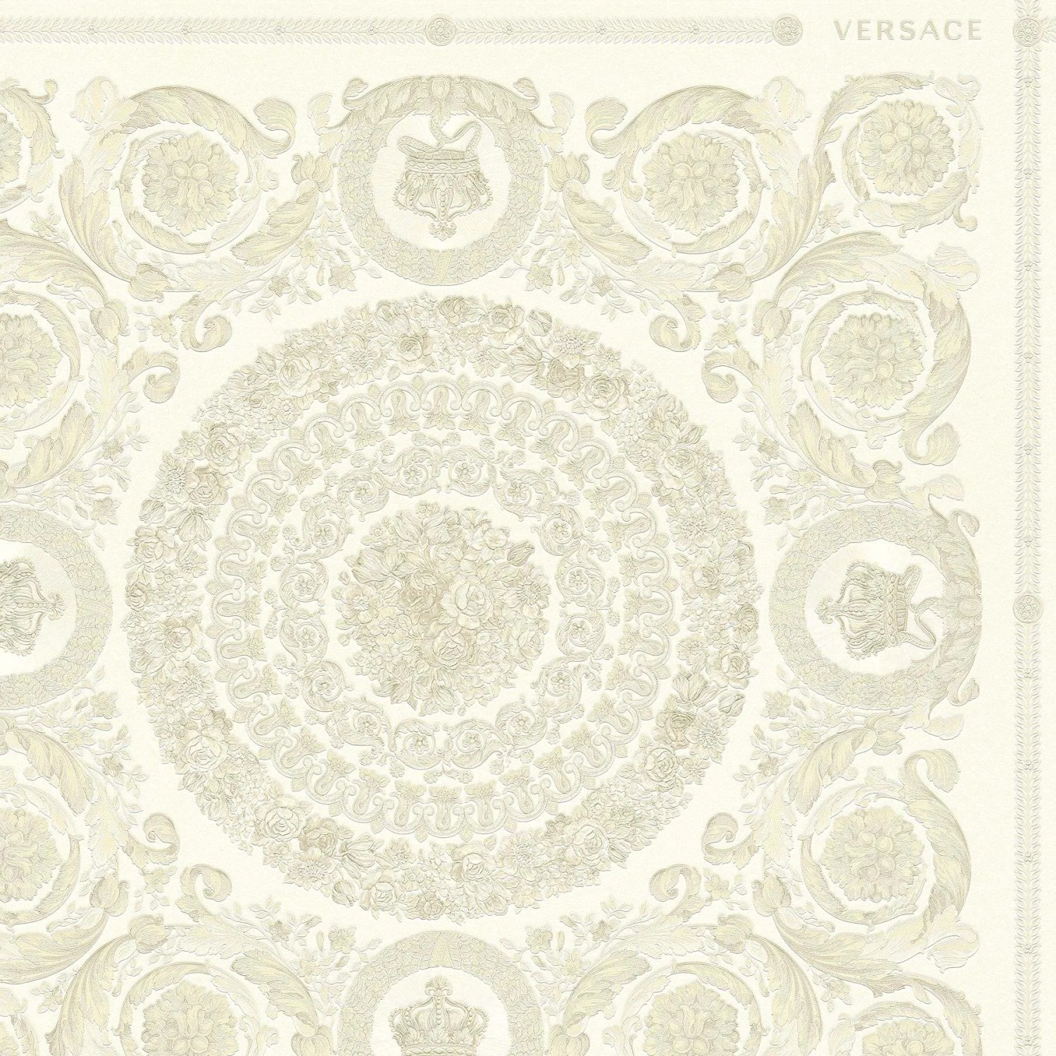 Bricoflor Englische Tapete im Royalen Stil Ornament Tapete in Creme Weiß El günstig online kaufen