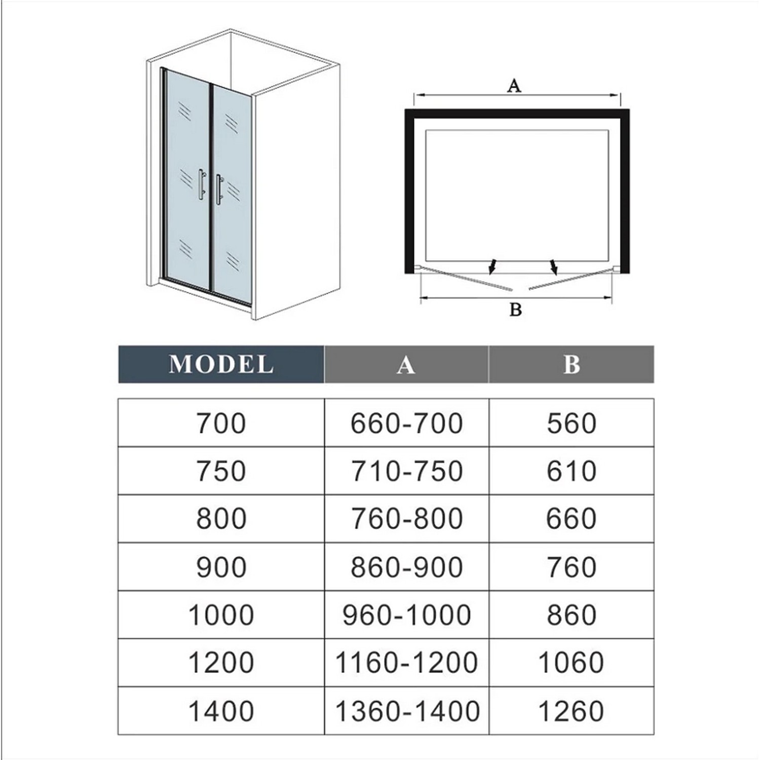 Duschparadies 80x195cm Duschtür Nischentür Duschabtrennung 6mm Nano Glas Schwingtür Doppeltür Glas Dusche_7
