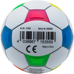 Derbystar Mini-Fußball, knetbarer Gummiball mit bunten Feldern, ideal für Spiel & Spaß.
