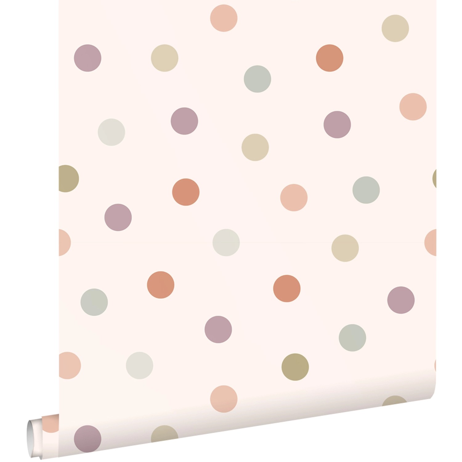 ESTAhome Tapete Punktmuster Rosa und Mehrfarbig 50 x 900 cm günstig online kaufen