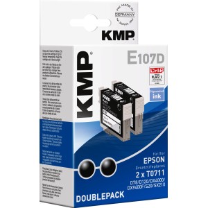 KMP E107D Druckerpatronen Doublepack Schwarz für Epson Drucker.