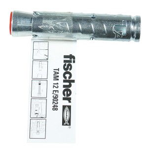 Fischer Schwerlastanker TA M12, Hülsenanker aus Metall mit Montageanleitung.
