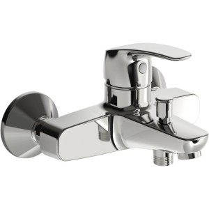 Hansa Pinto Wannenarmatur: Einhebelmischer aus Chrom für Badewanne und Dusche.