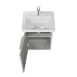 Steinkamp Waschtischunterschrank Living 2.0 Oxid Hellgrau mit Villeroy&Boch Subway 3.0 Waschtisch