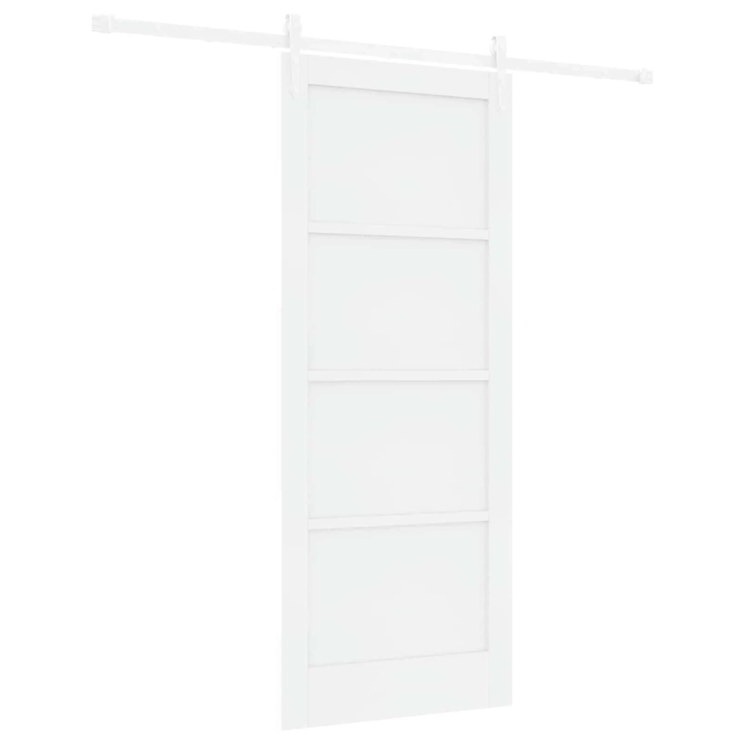 vidaXL Schiebetür ORKDAL Weiß 83 x 202 cm Massives Kiefernholz 3445587