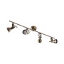 Retro Deckenlampe Perseas in Bronze, 4-flammig. Vintage Wohnzimmerleuchte mit GU10 Fassung.