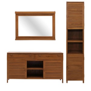 MCW Teak-Badezimmer-Set M87 Hochwertiges B-Grade-Teak