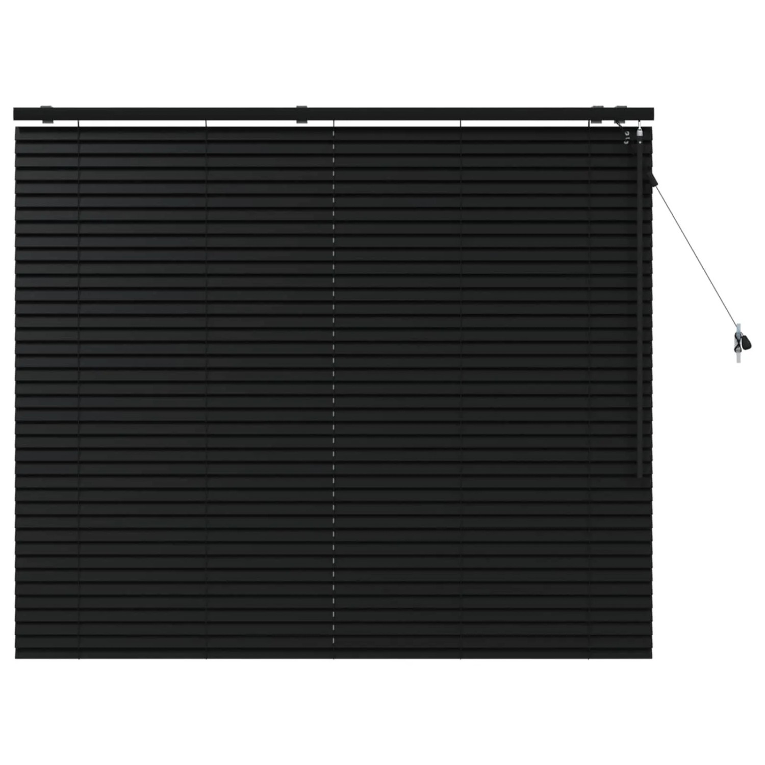 vidaXL Venezianische Jalousie Schwarz 95 x 220 cm 35 mm 42015476