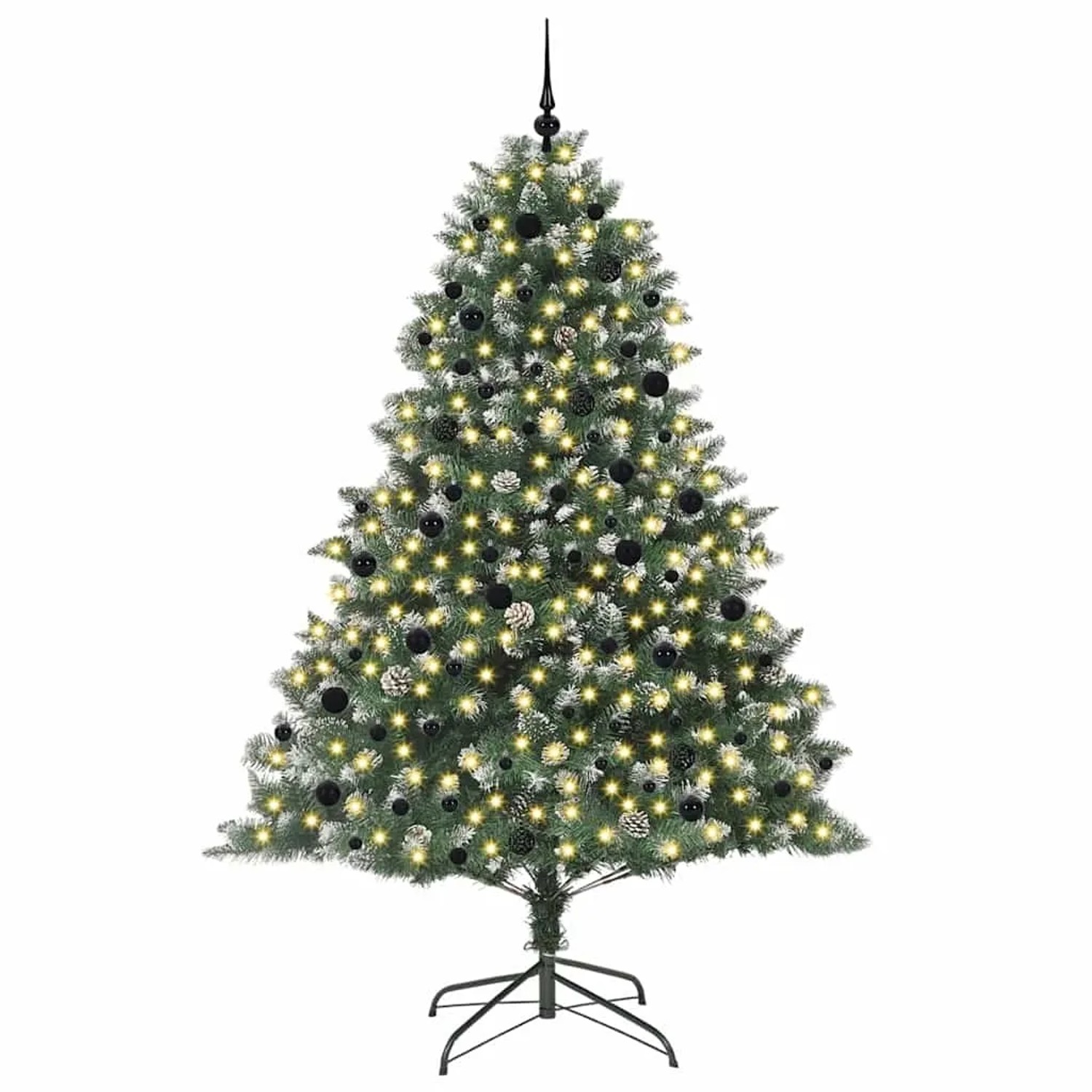 vidaXL Künstlicher Weihnachtsbaum mit 300 LEDs Grün 160 x 160 x 240 cm 3395258