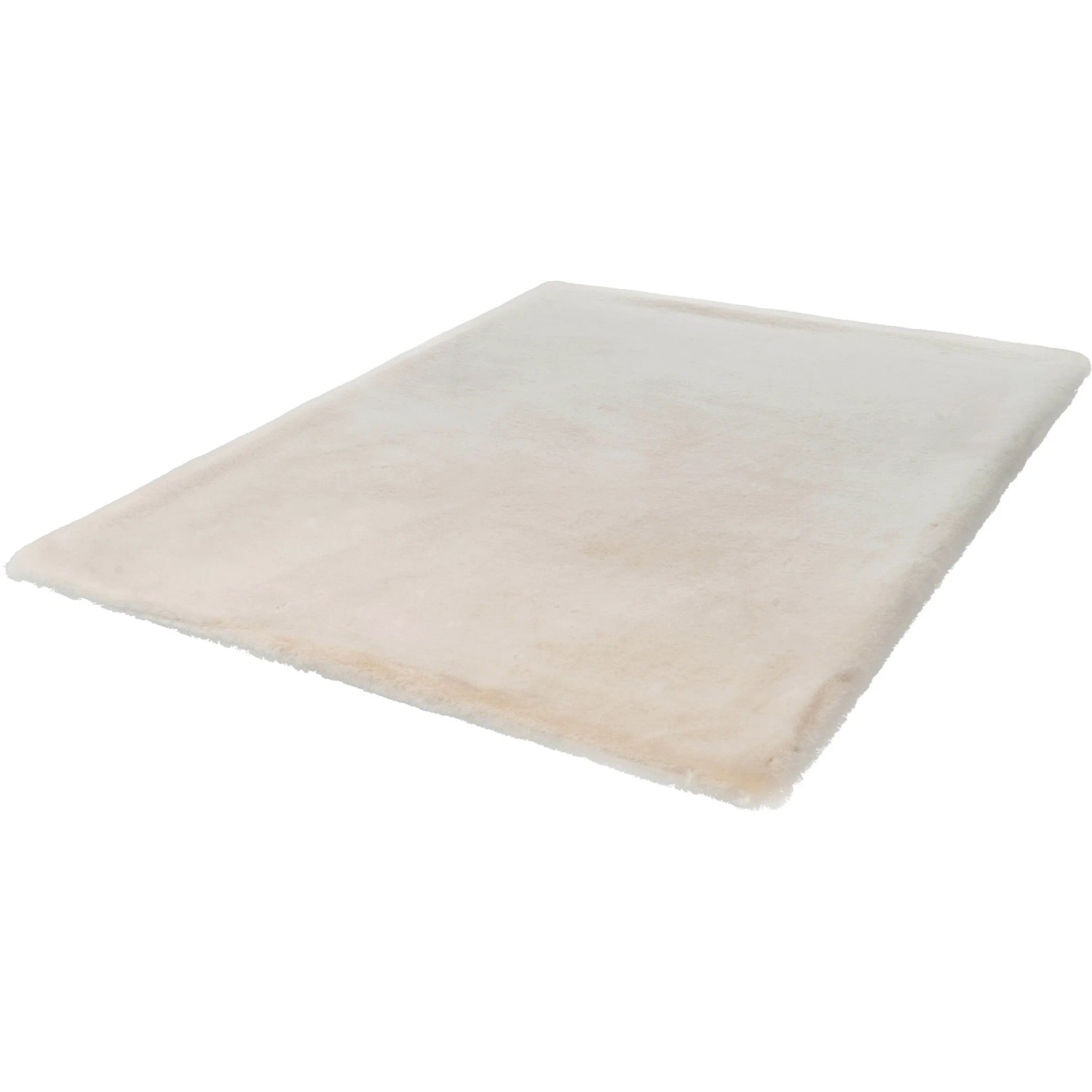 Elfenbeinfarbener Lalee Teppich Heaven 800, 80x150 cm, Hochflorteppich mit weichem Flor.
