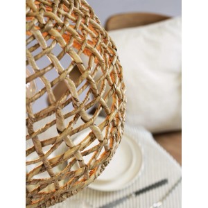 PR Home Cebu Pendelleuchte aus Naturmaterial, geflochtener Lampenschirm.