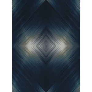 Erismann Fototapete Guido Maria Kretschmer Lightning Blau mit Rautenmuster.