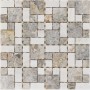 Marmormosaik Golden Vein Milky White, 30,5x30,5 cm, für Wand und Boden.