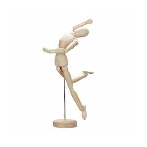 Relaxdays Gliederpuppe Holz Natur Beweglich 32,5 cm x 7,5 cm x 7 cm 0,2 kg