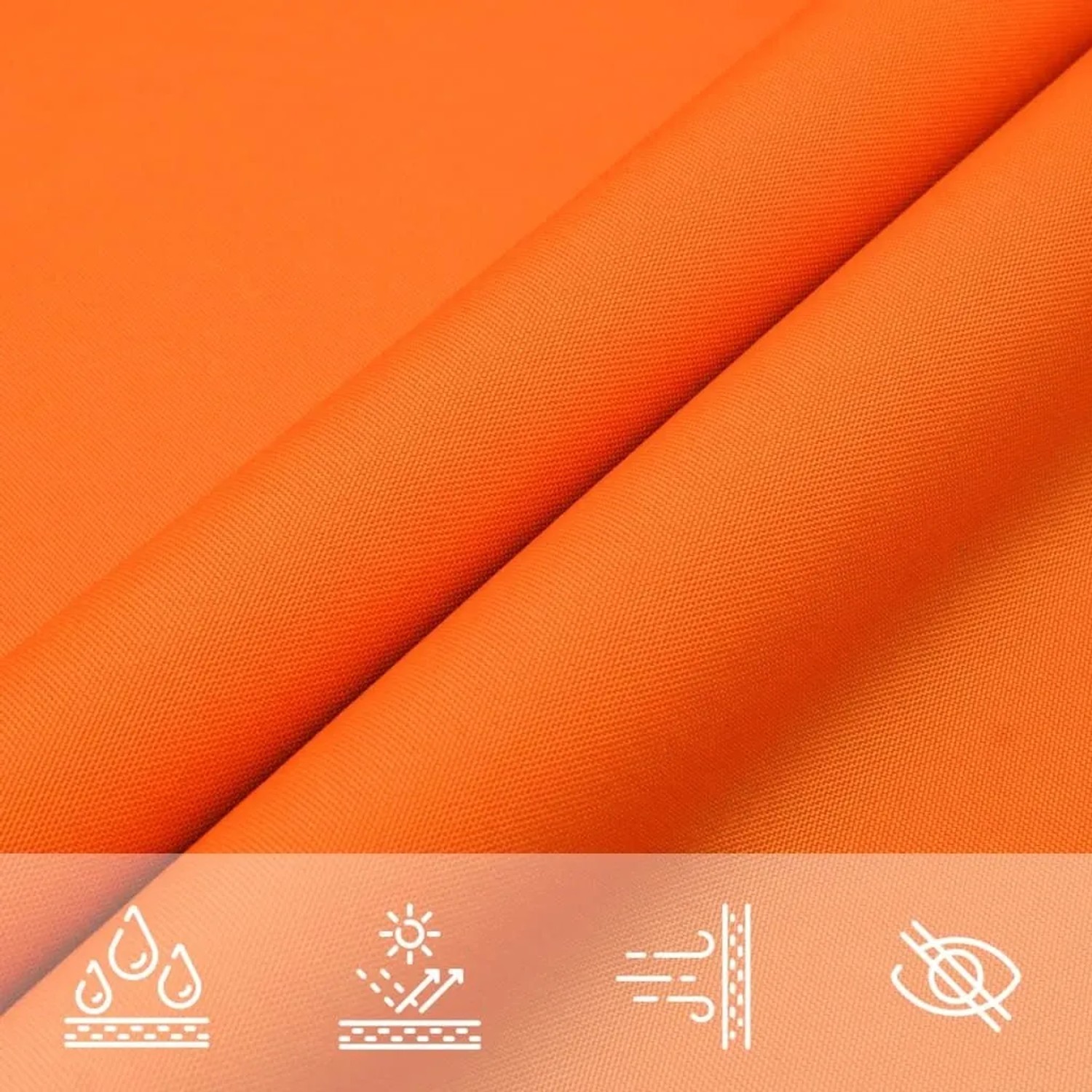 Orangefarbenes, wasserfestes Oxford-Gewebe des vidaXL Sonnensegels mit UV-Schutz für Garten & Terrasse.