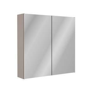 Fackelmann Spiegelschrank Compact Line, 70 cm, Kaschmir, mit zwei Spiegeltüren.