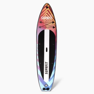 Suprfit SUP Board Optical mit farbigem, geometrischem Design. Aufblasbares Stand-Up-Paddling Board für Wassersport.