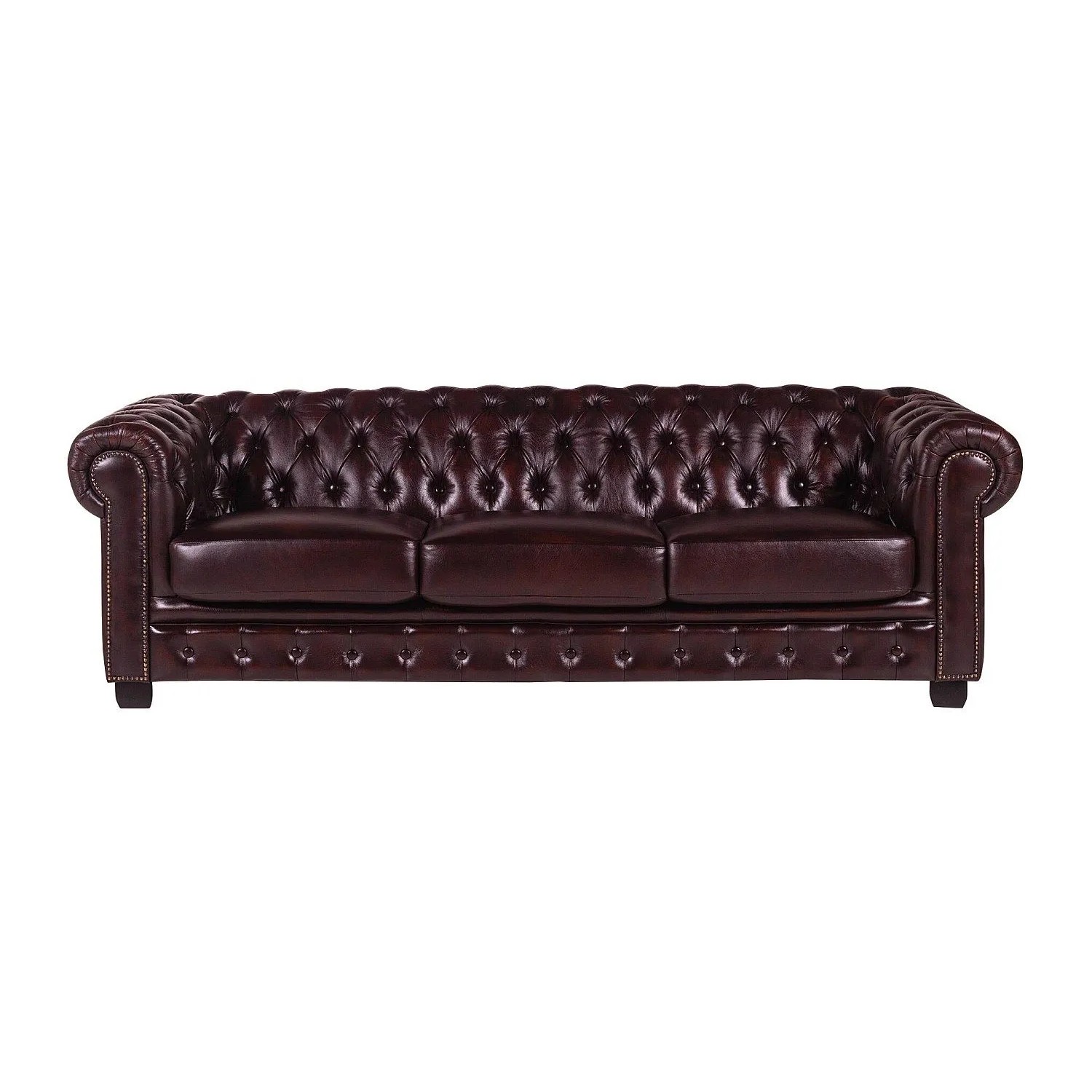 Vente-unique Sofa Ohne Schlafmöglichkeit Brenton Bordeaux 240 cm