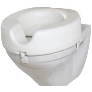 Wenko WC-Sitzerhöhung Secura, weiße Toilettensitzerhöhung für mehr Komfort und Sicherheit im Bad.