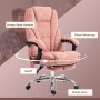 Rosa Vinsetto Bürostuhl mit Massagefunktion, drehbar und höhenverstellbar.