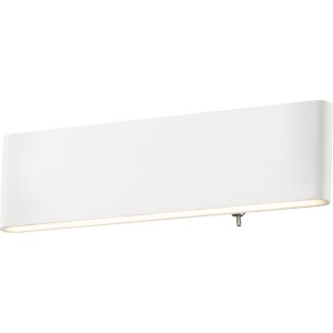 Weiße LED-Wandleuchte Siegfried von Globo, 29,5 cm breit, für stimmungsvolle Beleuchtung.