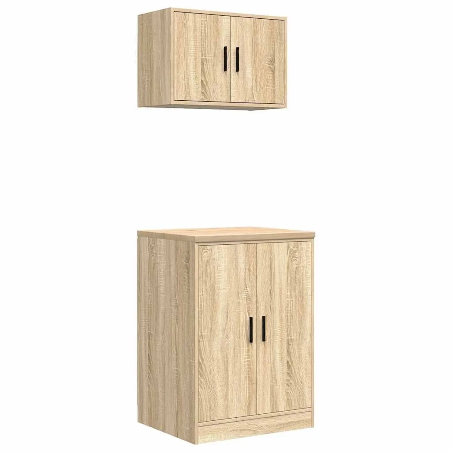 vidaXL Garagenschränke 2 Stk Sonoma-Eiche Holzwerkstoff 3328307