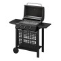 Enders Gasgrill San Diego Next 3, schwarzer Grillwagen mit 3 Brennern und Seitenablagen.