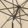 Detailaufnahme des Schneider Marktschirms Orlando, Ø 270 cm, Natur, mit Kurbelmechanik.