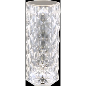 Globo LED-Tischleuchte Kristall, ø 9 cm, 21 cm hoch. Dekorative Außenleuchte mit Kristalleffekt.