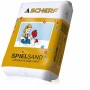 25 kg Spielsand, gold-braun, Hunde und Katzen abweisend, im PE-Sack. Körnung 0,06-1 mm.