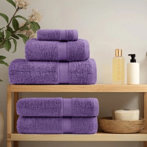 vidaXL 12-Tlg Premium-Handtuch-Set SOLUND Lila 600 g/m² 137579