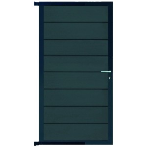 T&J Tor für Gotland Sichtschutzzaun, 90x175 cm, Schiefergrau/Anthrazit.