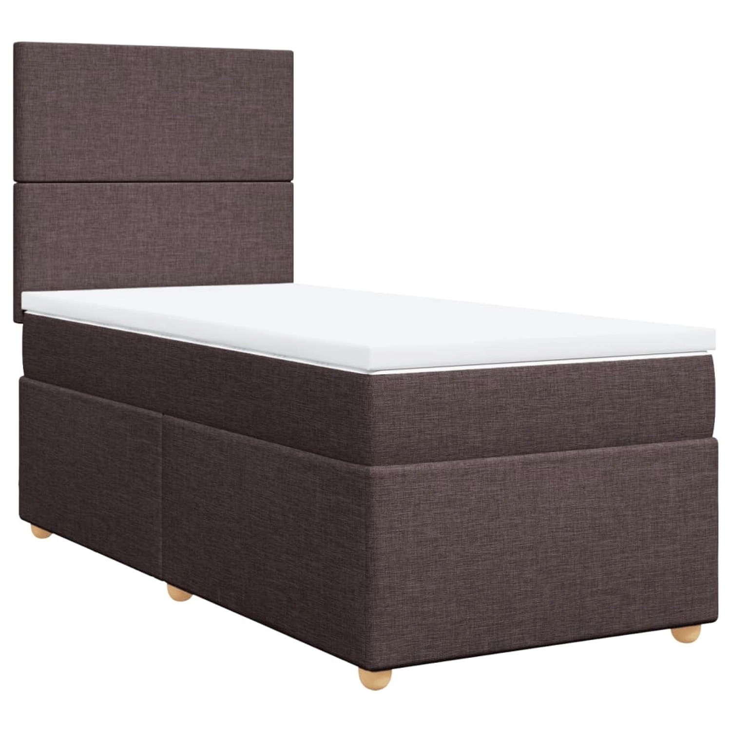 vidaXL Boxspringbett mit Matratze Dunkelbraun 90x190 cm Stoff2101705 günstig online kaufen