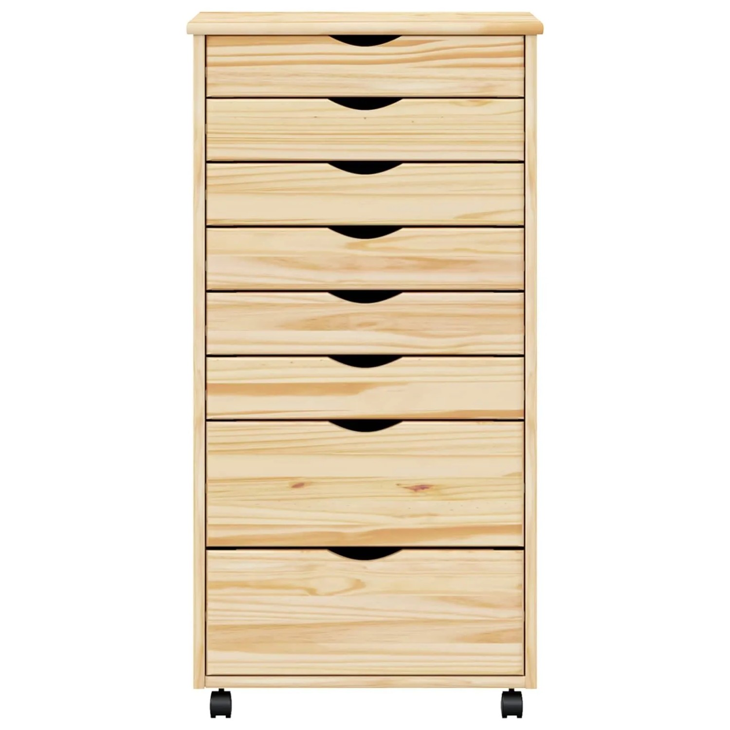 vidaXL Rollcontainer mit Schubladen MOSS Klarlack 53 x 39 x 103 cm 42032403_5