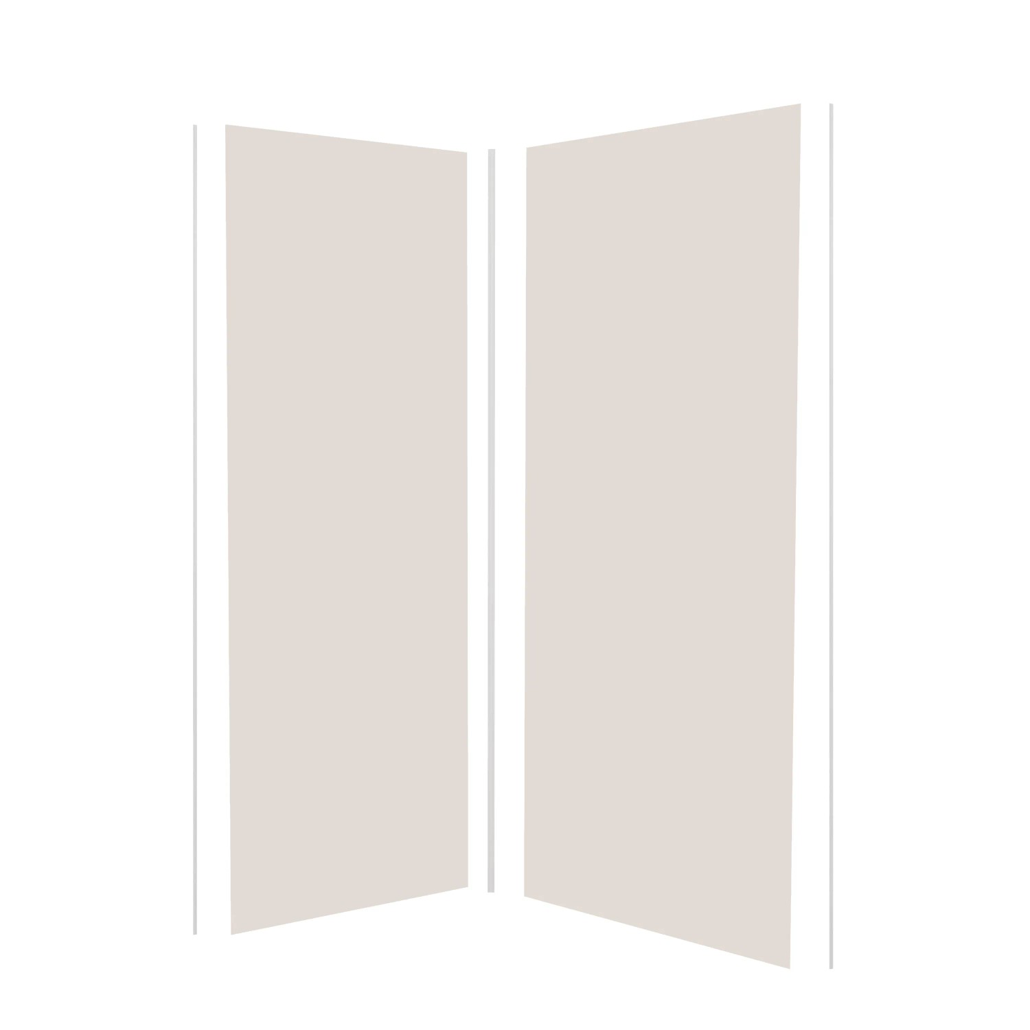 AICA 40x80cm Elfenbeinweiß Duschrückwand Aluverbundplatte Fliesenersatz 3mm Aluminiumverbundplatte Aluplatte Alu Höhe 210cm