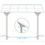 Westmann Alu-Terrassenüberdachung Bruce 313 Weiß 300 cm x 313 cm x 270 cm_8