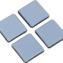 4er-Set selbstklebende Ultra-Gleiter, 40x40mm, für Möbel und Oberflächenschutz.